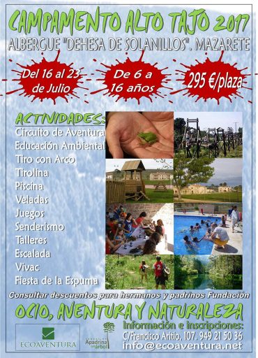 En julio, nos vamos de campamento al Alto Tajo